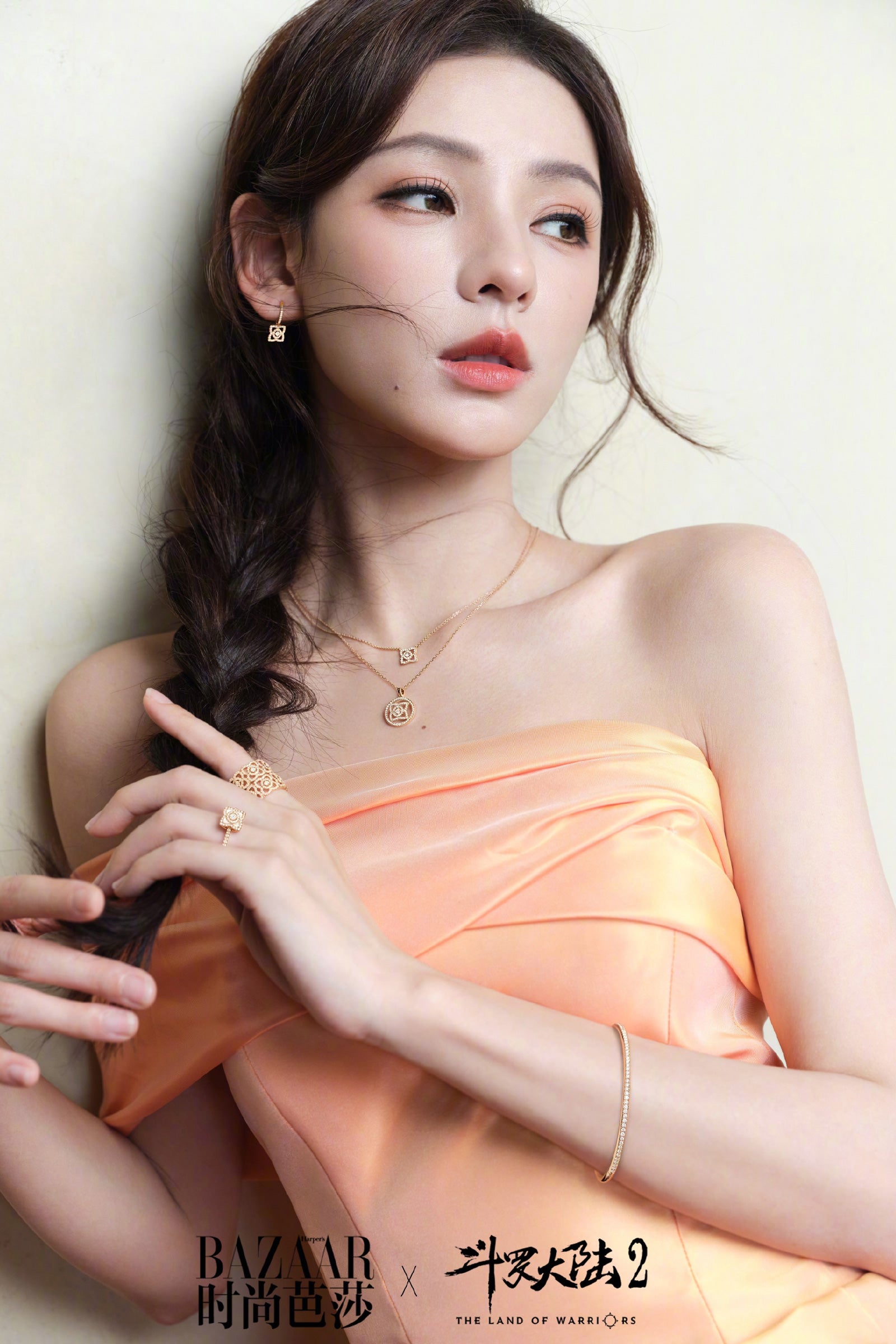 Actress Zhang Yuxi  #張予曦 dressed in #LETOIIATELIER  “AMYTIS” collection for  #HARPERSBAZAAR